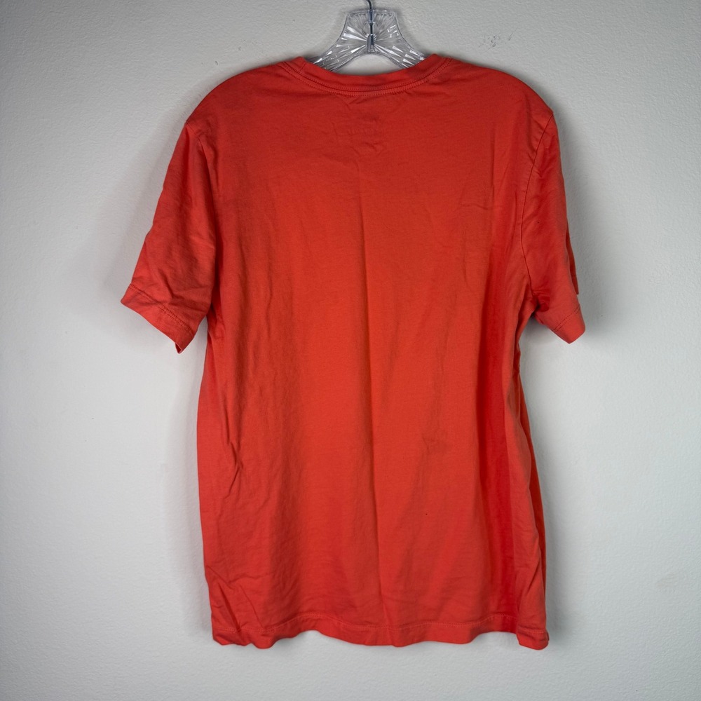 Nike T-Shirt Mens Large Orange Graphic Swoosh Logo Short Sleeve Cotton Tee FLAW - Picture 4 of 6